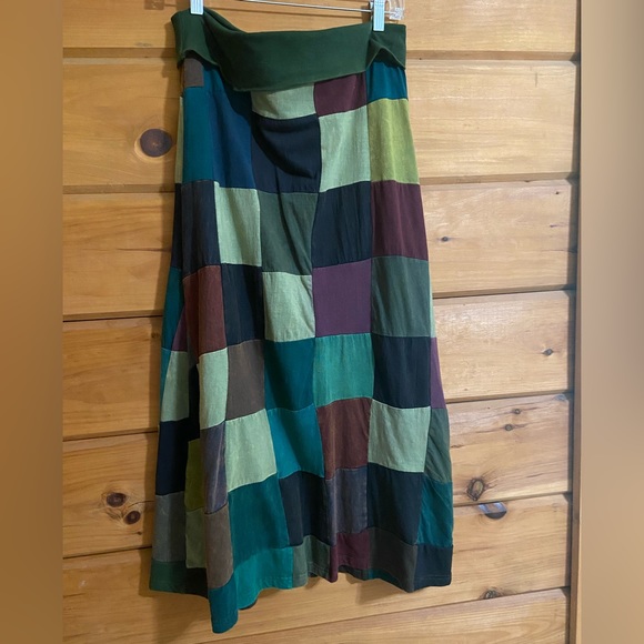 Jayli Hippie Skirt, Bohemian Style, Earthy Tones, Size Large - Picture 3 of 10